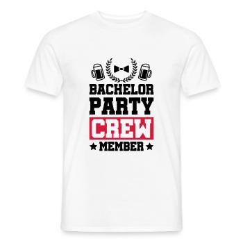 bachelor party crew - T-shirt homme - blanc - Devant - AI Model Male 178 dark (178cm)