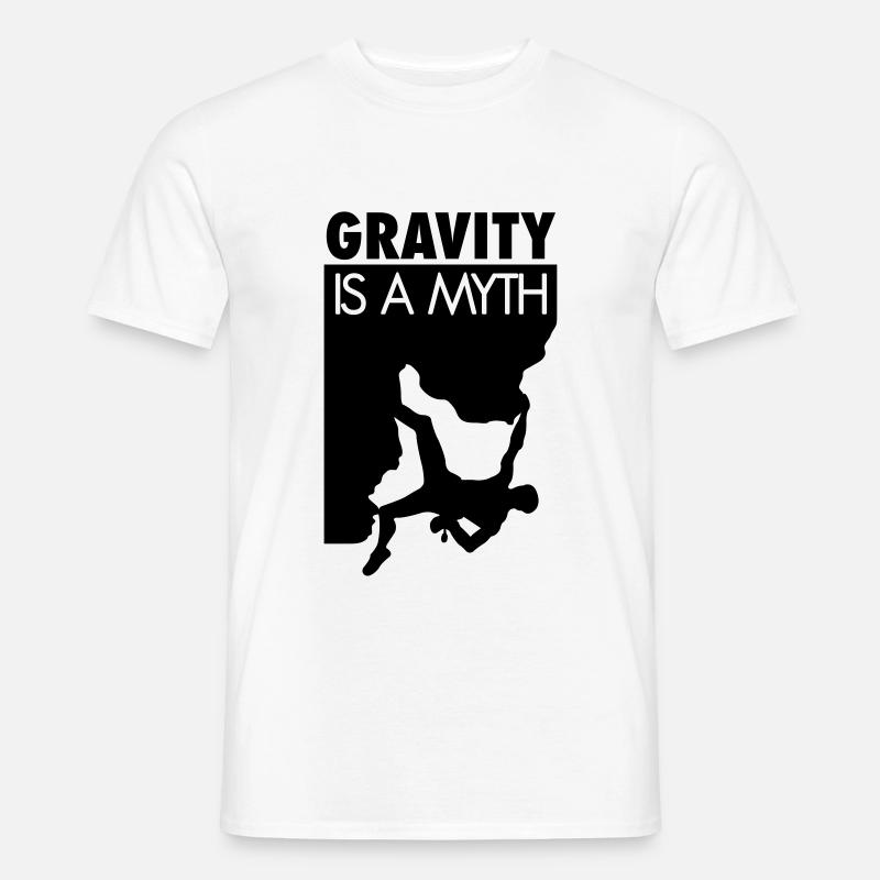 Gravity is a myth - Männer T-Shirt - Weiß