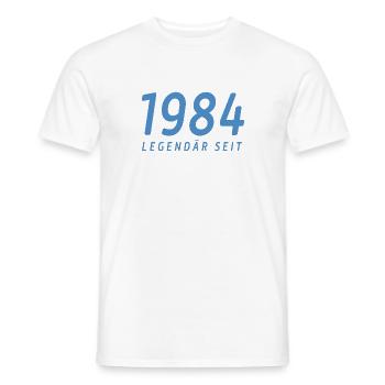 Legendär seit 1984 - Männer T-Shirt - Weiß - Vorne - AI Model Male 178 dark (178cm)