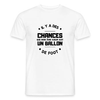 Football - mon âme soeur est un ballon de foot - T-shirt homme - blanc - Devant - AI Model Male 178 dark (178cm)