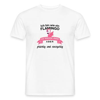 Flamingo - Männer T-Shirt - Weiß - Vorne - AI Model Male 178 dark (178cm)