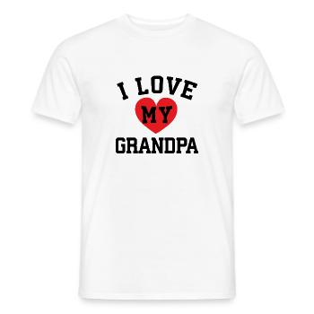 J'aime mon grand-père! - T-shirt homme - blanc - Devant - AI Model Male 178 dark (178cm)
