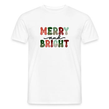 Joyeux Noël, Noël, vacances, jours fériés - T-shirt homme - blanc - Devant - AI Model Male 178 dark (178cm)