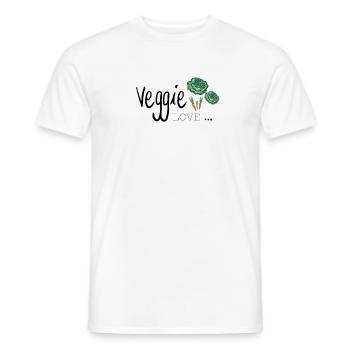Veggie love - Men's T-Shirt - white - Front - AI Model Male 178 dark (178cm)