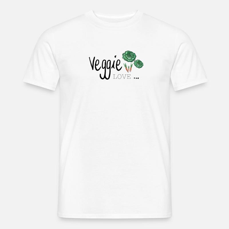 Veggie Love - Männer T-Shirt - Weiß