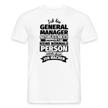 General Manager Geschenke - Männer T-Shirt - Weiß - Vorne - AI Model Male 178 dark (178cm)