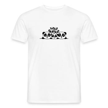 Familie Pandas 2 Eltern 5 Kinder - Männer T-Shirt - Weiß - Vorne - AI Model Male 178 dark (178cm)
