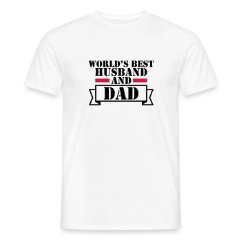 World's Best Husband and Dad - Männer T-Shirt - Weiß - Vorne - AI Model Male 178 dark (178cm)