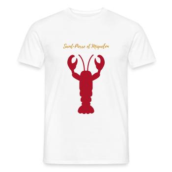 21- Lobster - Men's T-Shirt - white - Front - AI Model Male 178 dark (178cm)