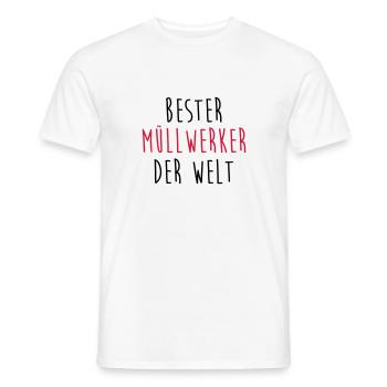 Müllwerker Müllwerkerin Kehrmaschine Müllmann Müll - Männer T-Shirt - Weiß - Vorne - AI Model Male 178 dark (178cm)