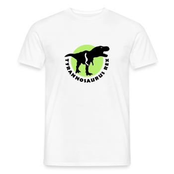 tyrannosaurus_rex_e_3c - Männer T-Shirt - Weiß - Vorne - AI Model Male 178 dark (178cm)