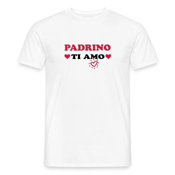 Padrino ti amo - Men's T-Shirt - white - Front - AI Model Male 178 dark (178cm)