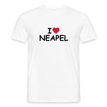 I love Neapel - Männer T-Shirt - Weiß - Vorne - AI Model Male 178 dark (178cm)