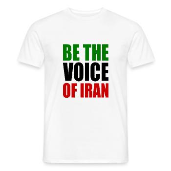 Be the voice of iran - Men's T-Shirt - white - Front - AI Model Male 178 dark (178cm)