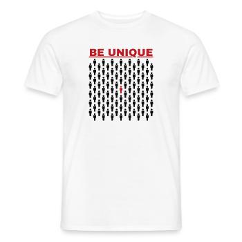 Be unique - Men's T-Shirt - white - Front - AI Model Male 178 dark (178cm)
