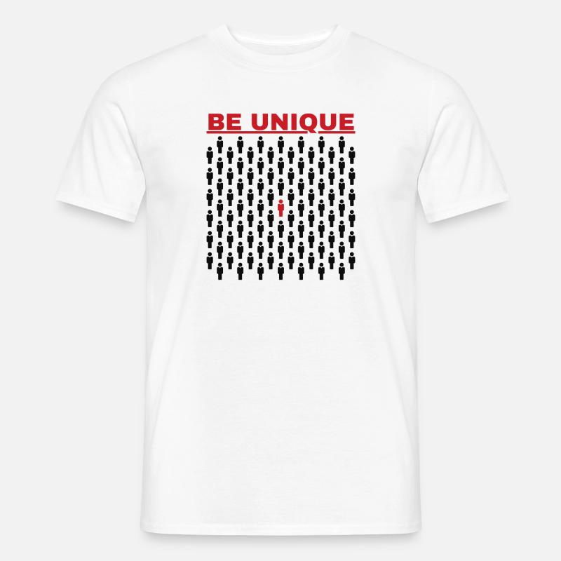 Sei einzigartig - Männer T-Shirt - Weiß