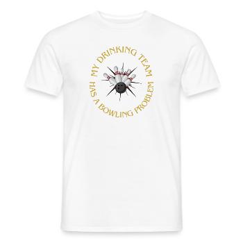BowlingProblem - Männer T-Shirt - Weiß - Vorne - AI Model Male 178 dark (178cm)