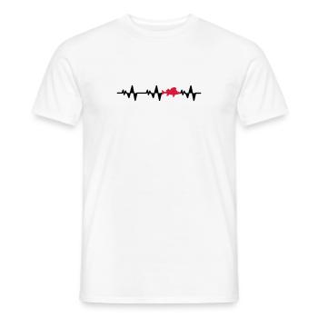 alarme de la perche - T-shirt homme - blanc - Devant - AI Model Male 178 dark (178cm)