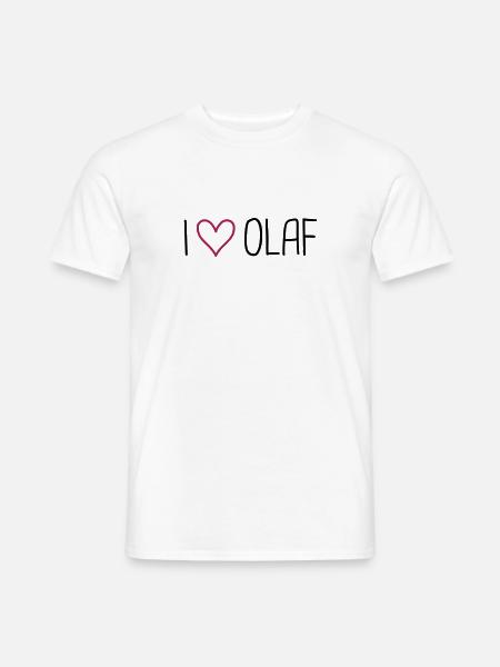 I love Olaf - Männer T-Shirt - Weiß