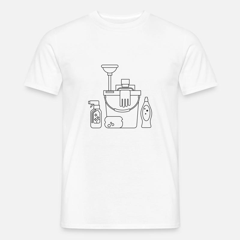 Putzeimer - Männer T-Shirt - Weiß