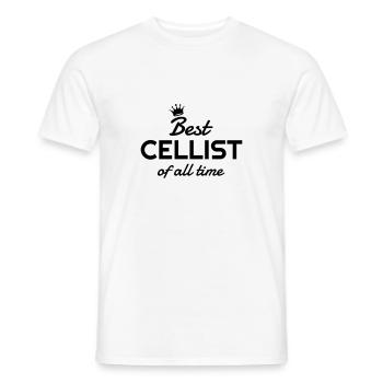 violoncelle violoncelliste Musique Musicien - T-shirt homme - blanc - Devant - AI Model Male 178 dark (178cm)