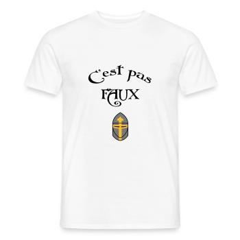 C'est pas faux ! - T-shirt homme - blanc - Devant - AI Model Male 178 dark (178cm)