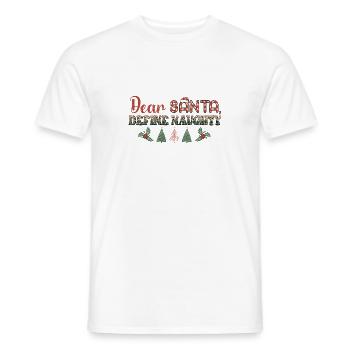 Merry Christmas, Christmas, Ugly Sweater, santa - Men's T-Shirt - white - Front - AI Model Male 178 dark (178cm)