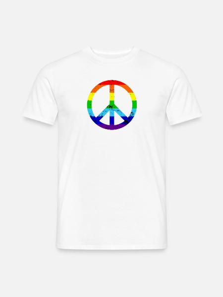 Peace Sign - Peace and Harmony Peace Sign - Men's T-Shirt - white