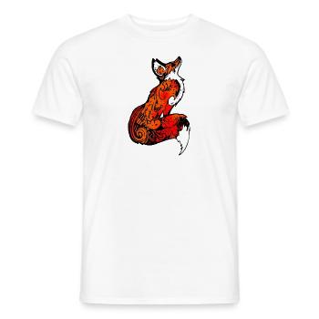 Cadeau cool animal tatouage renard - T-shirt homme - blanc - Devant - AI Model Male 178 dark (178cm)