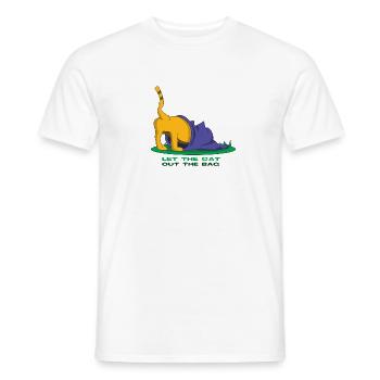Katze aus dem Sack lassen Haustier - Männer T-Shirt - Weiß - Vorne - AI Model Male 178 dark (178cm)
