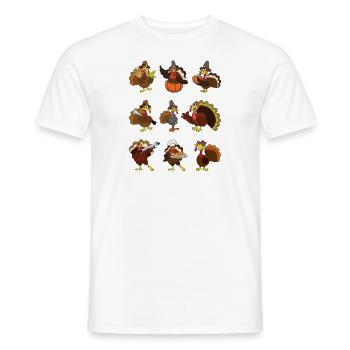 Thanksgiving Truthahn Pute Erntedankfest - Männer T-Shirt - Weiß - Vorne - AI Model Male 178 dark (178cm)