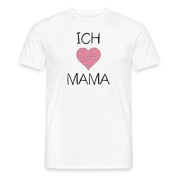 J'adore maman cadeau pour la mère de naissance bébé - T-shirt homme - blanc - Devant - AI Model Male 178 dark (178cm)