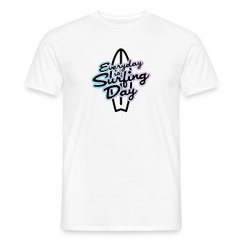 Surf - Men's T-Shirt - white - Front - AI Model Male 178 dark (178cm)