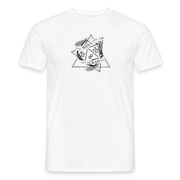 RPG Dice RPG Board Game Nerd Gift - Men's T-Shirt - white - Front - AI Model Male 178 dark (178cm)