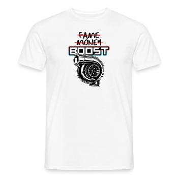Boost Turbo Cars Tuning - Men's T-Shirt - white - Front - AI Model Male 178 dark (178cm)