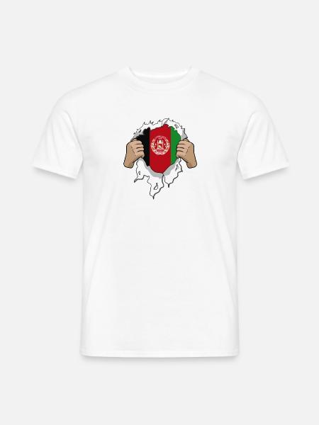 Drapeau des superhéros d'Afghanistan - T-shirt homme - blanc