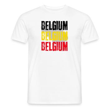 Belgium - T-shirt homme - blanc - Devant - AI Model Male 178 dark (178cm)