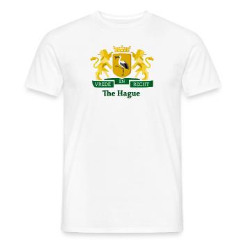DER HAAG - Männer T-Shirt - Weiß - Vorne - AI Model Male 178 dark (178cm)