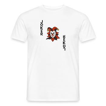 Carte de Jeu Joker Poker Carte Carte Cadeau - T-shirt homme - blanc - Devant - AI Model Male 178 dark (178cm)