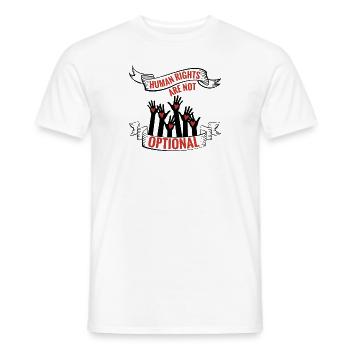 Paix mondiale femmes droits humains non gay gay lesbienne - T-shirt homme - blanc - Devant - AI Model Male 178 dark (178cm)