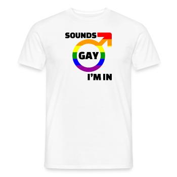 Paix mondiale femmes droits humains non gay gay lesbienne - T-shirt homme - blanc - Devant - AI Model Male 178 dark (178cm)