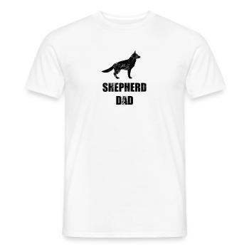 berger allemand - T-shirt homme - blanc - Devant - AI Model Male 178 dark (178cm)