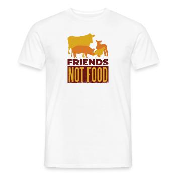 Végétarien végétalien cadeau de protection des animaux - T-shirt homme - blanc - Devant - AI Model Male 178 dark (178cm)