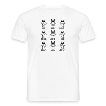 Lustiges Wikinger Nordmänner Emotionen Geschenk - Männer T-Shirt - Weiß - Vorne - AI Model Male 178 dark (178cm)