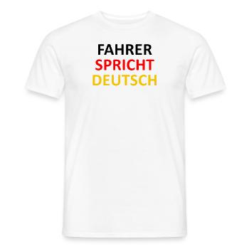 Fahrer spricht deutsch - Männer T-Shirt - Weiß - Vorne - AI Model Male 178 dark (178cm)