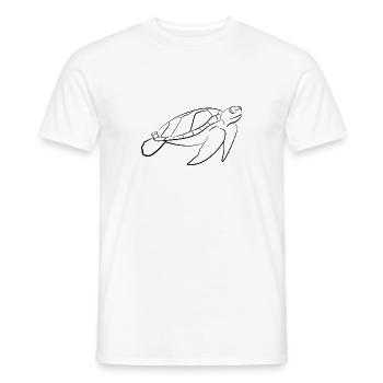 turtle - Men's T-Shirt - white - Front - AI Model Male 178 dark (178cm)