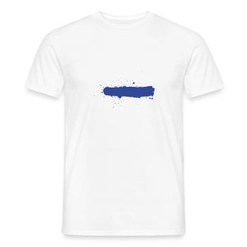 Farbstrich blau Kleckse Farbspritzer Geschenk - Männer T-Shirt - Weiß - Vorne - AI Model Male 178 dark (178cm)