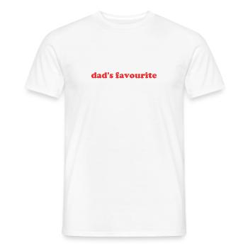 dad's favourite - Men's T-Shirt - white - Front - AI Model Male 178 dark (178cm)