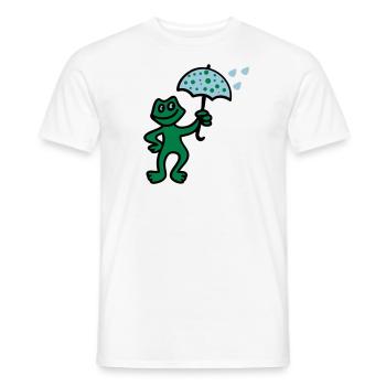Weatherman - Rain - T-shirt homme - blanc - Devant - AI Model Male 178 dark (178cm)