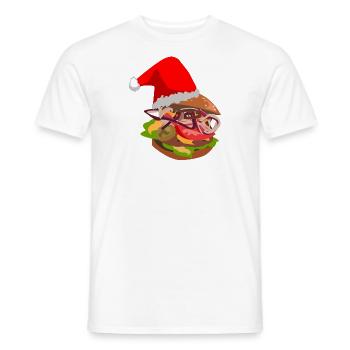 Weihnachts Burger - Männer T-Shirt - Weiß - Vorne - AI Model Male 178 dark (178cm)